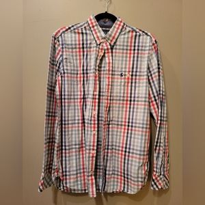 Men's Joules red white blue dress shirt